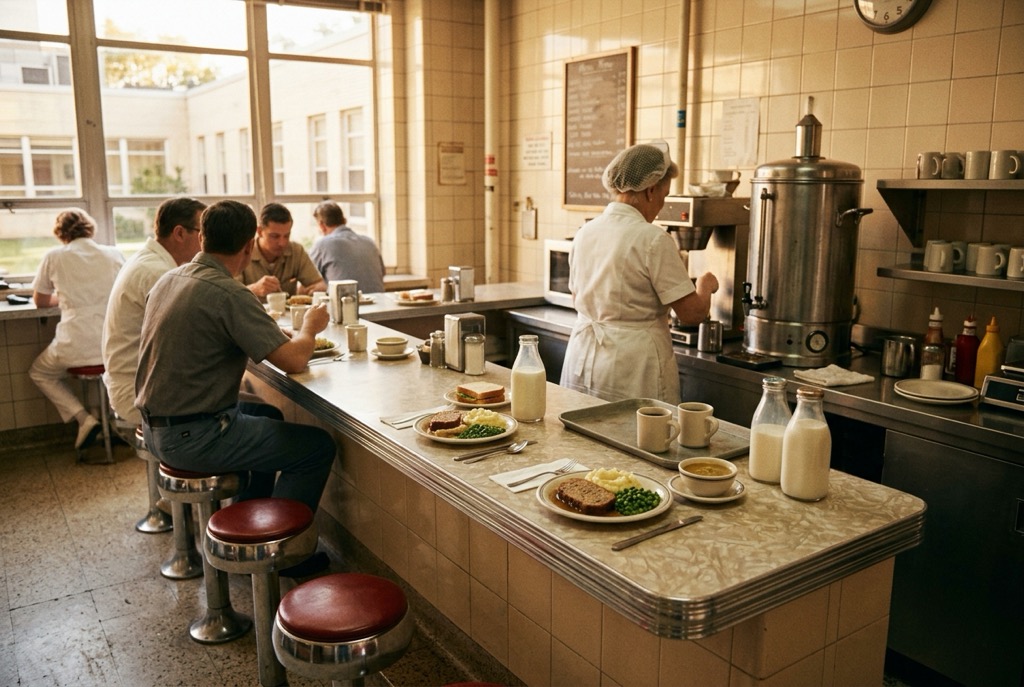 A vintage hospital lunch counter